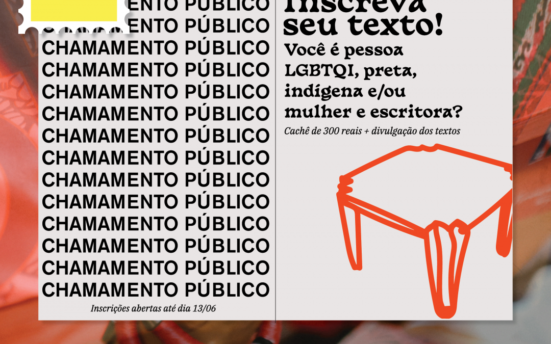 ‘Tem livro bolando na mesa’ abre convocatória nacional para textos literários decoloniais